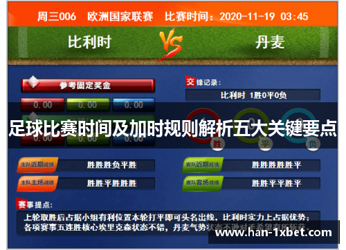 足球比赛时间及加时规则解析五大关键要点 足球比赛时间及加时规则解析五大关键要点