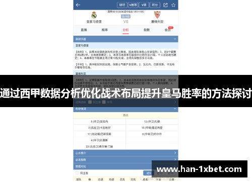 通过西甲数据分析优化战术布局提升皇马胜率的方法探讨 通过西甲数据分析优化战术布局提升皇马胜率的方法探讨